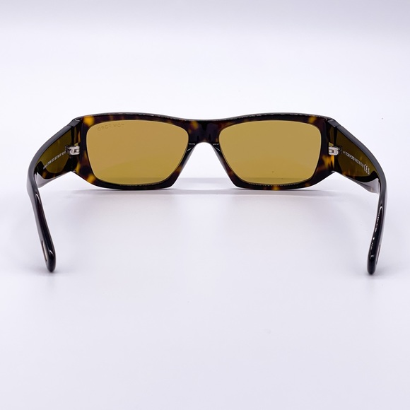 NEW TOM FORD UNISEX SUNGLASSES BLACK YELLOW SQUARE EYEWEAR TOM FORD - Picture 8 of 12